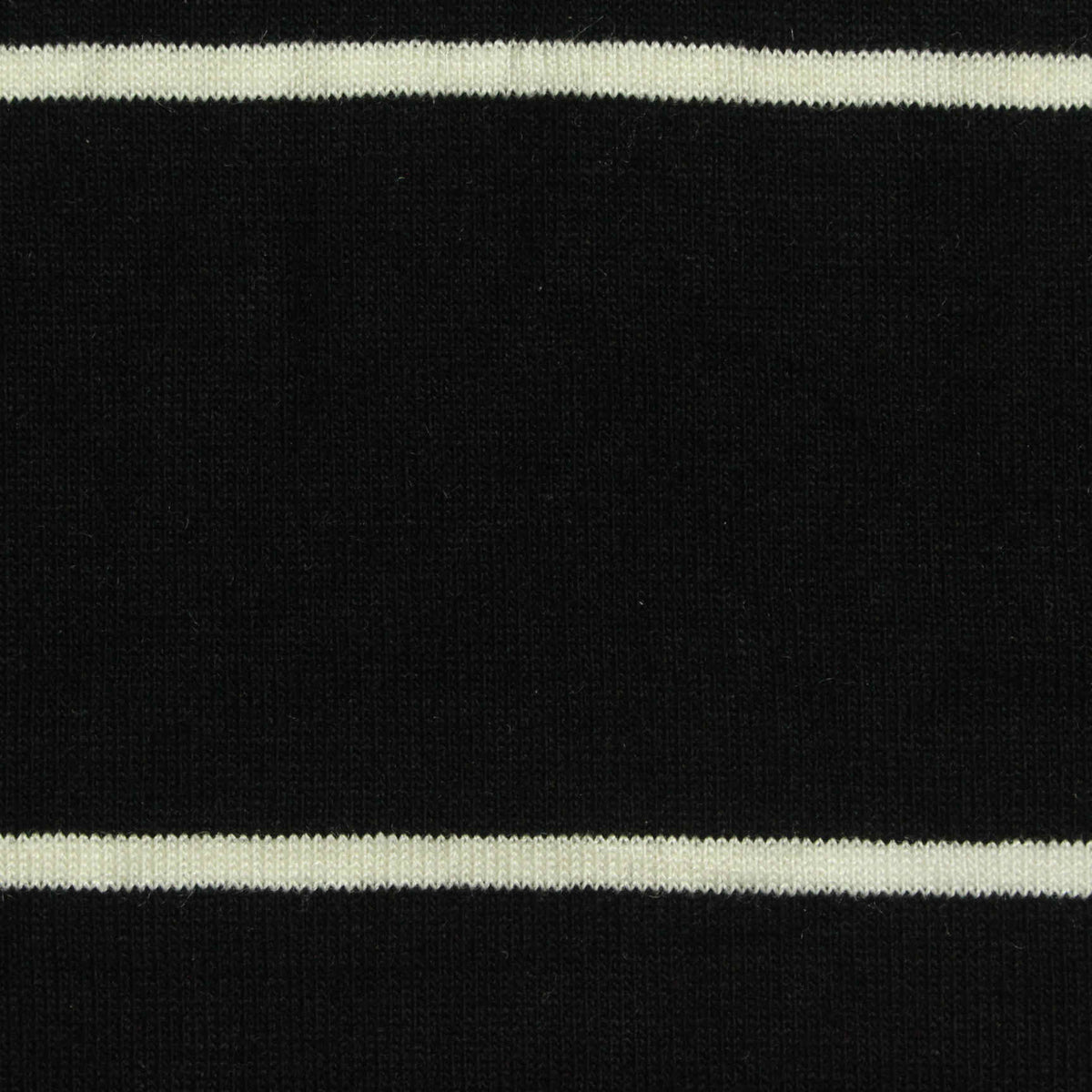 White Horizontal-Stripe Knit, Viscose, 170 gsm