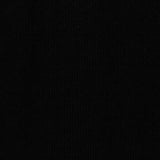 100% Cotton Rib Knit Fabric, 282 gsm, 23 cm — Black