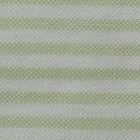 Light Green Horizontal-Stripe Knit, Cotton-Poly