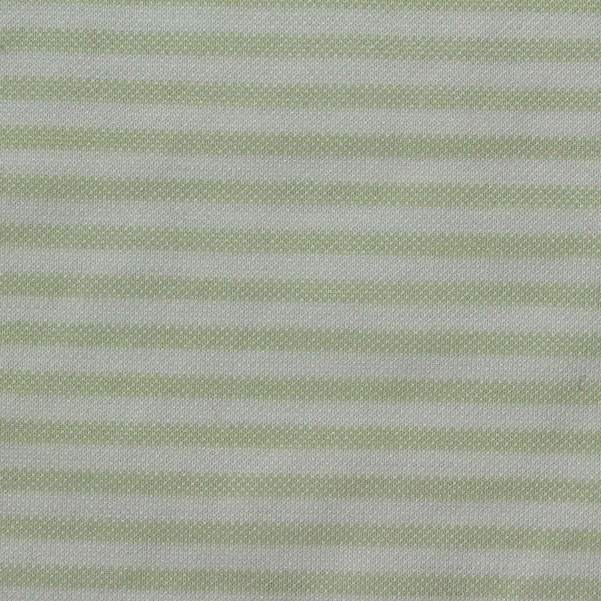 Light Green Horizontal-Stripe Knit, Cotton-Poly