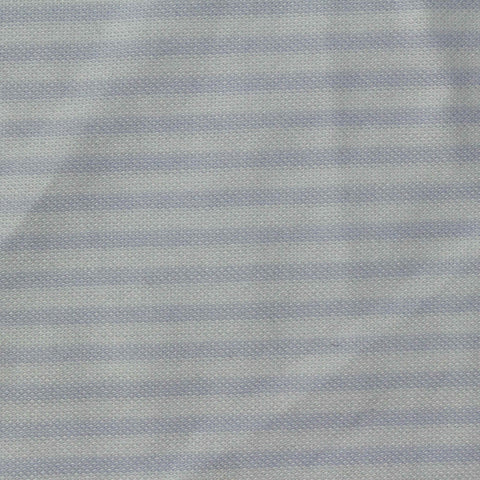 Light Blue Horizontal-Stripe Knit, Cotton-Poly