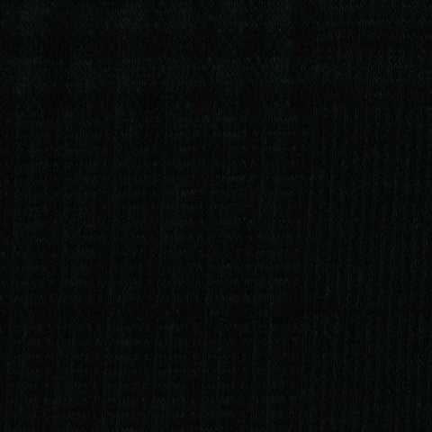 Plaid Brushed Knit Fabric, 240 gsm, 155 cm — Black