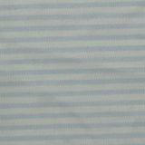 Light Blue Horizontal-Stripe Knit, Cotton-Poly