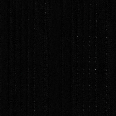 Brushed 100% Polyester Rib Knit Fabric, 300 gsm, 160 cm — Black