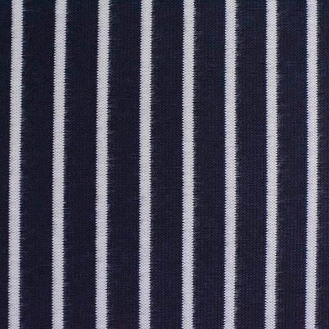 Striped 100% Polyester Chunky Knit Fabric, 305 gsm, 112 cm — Navy