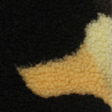 Black Animal Print Sherpa Fleece, Polyester