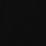 Cotton Polyester Piqué Knit Fabric, 200 gsm, 170 cm — Black