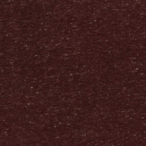 Dark Red-Brown Marl Jersey Knit, Poly-Cotton
