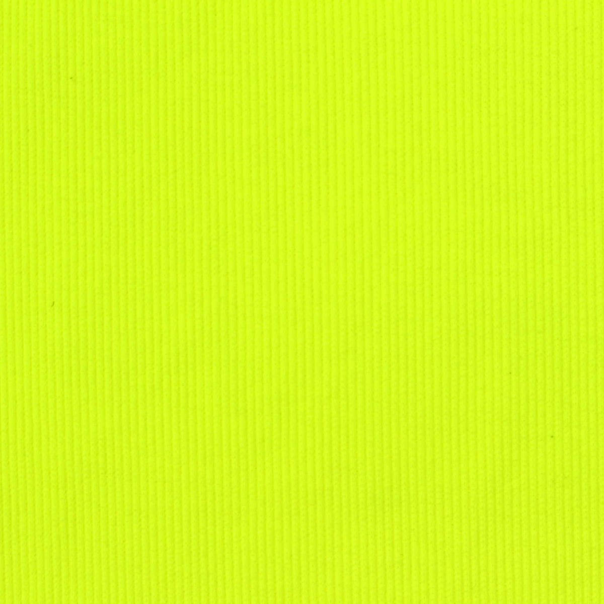 Polyester Stretch Rib Knit Fabric, 287 gsm, 154 cm — Yellow