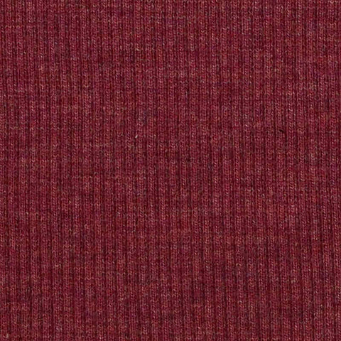Red Marl Rib Knit, Cotton-Poly, 240 gsm