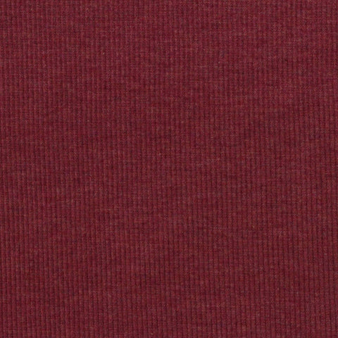 Red Marl Rib Knit, Cotton-Poly, 240 gsm