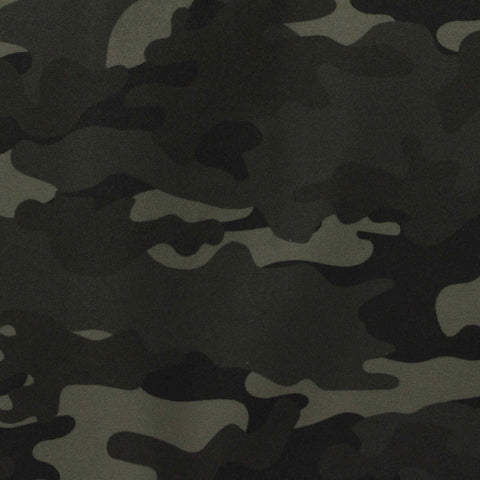 Dark Green Camo Interlock Knit, Nylon-Spandex