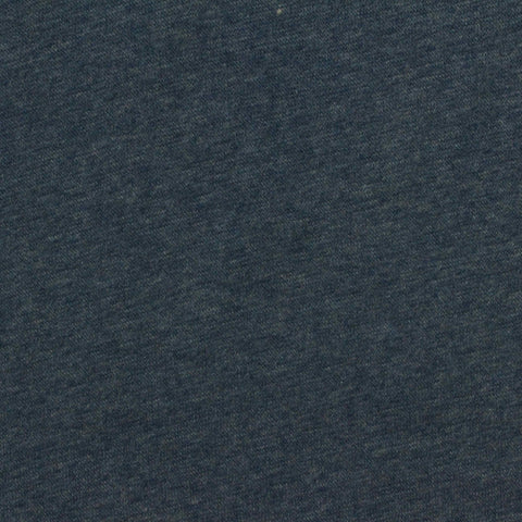Dark Blue Marl Rib Knit, Cotton-Poly, 287 gsm