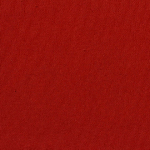 Brushed Cotton Polyester French Terry Fabric, 240 gsm, 177 cm — Red