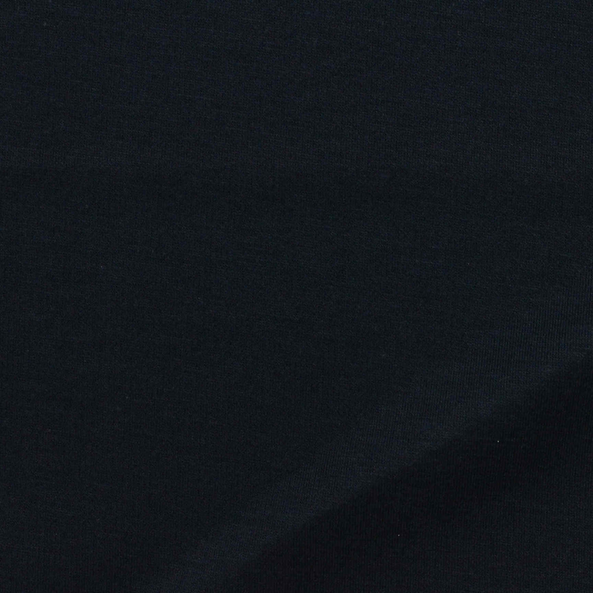 Printed Brushed Polyester Cotton Interlock Knit Fabric, 264 gsm, 180 cm — Navy