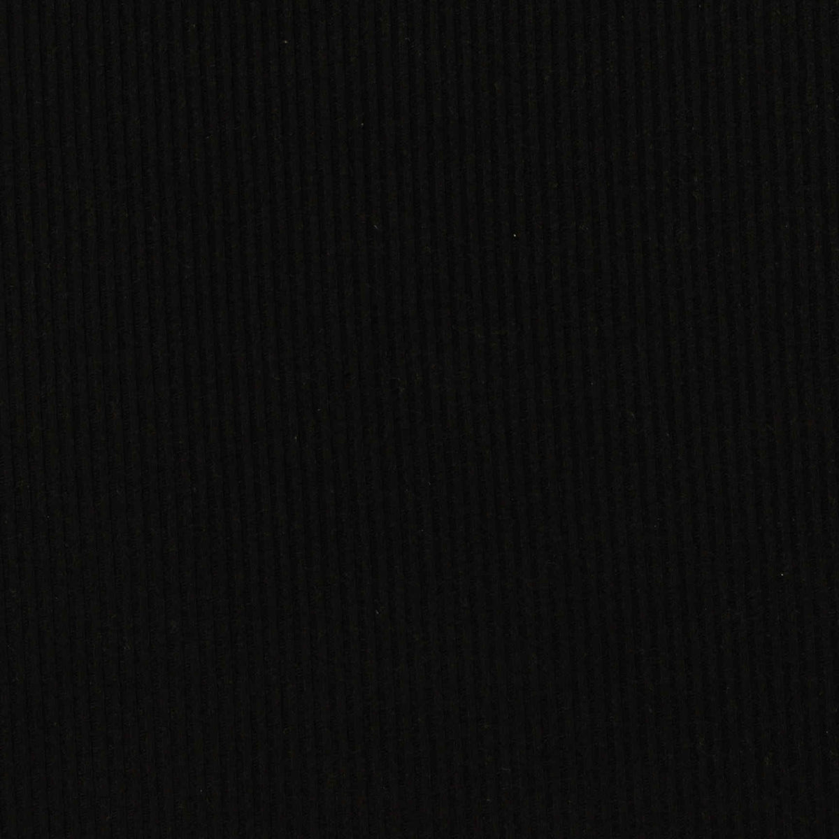 Polyester Cotton Rib Knit Fabric, 266 gsm, 165 cm — Black