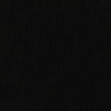 Polyester Cotton Rib Knit Fabric, 266 gsm, 165 cm — Black
