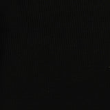 Cotton Polyester Rib Knit Fabric, 240 gsm, 160 cm — Black