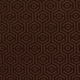 Brown Geometric Interlock Knit, Poly-Cotton