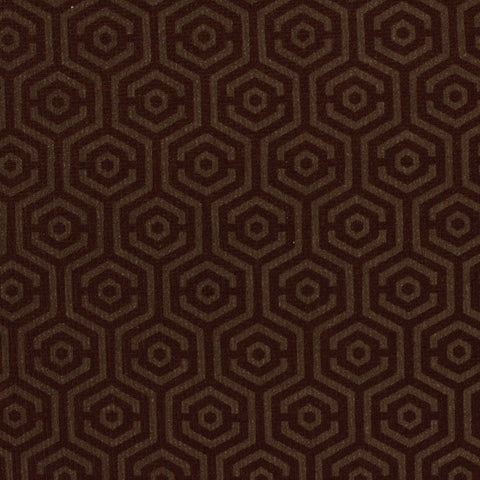 Brown Geometric Interlock Knit, Poly-Cotton