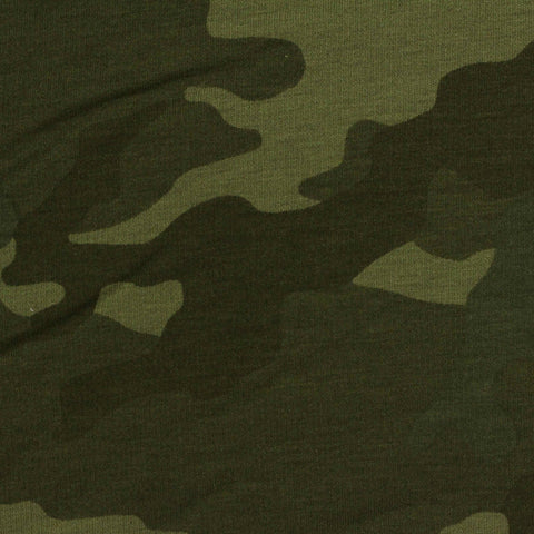 Green Camo French Terry, Poly-Modal