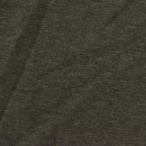 Dark Grey-Green Heathered-Marl French Terry, Poly-Cotton