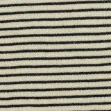 Black Horizontal-Stripe Jersey Knit, Viscose-Poly — texture