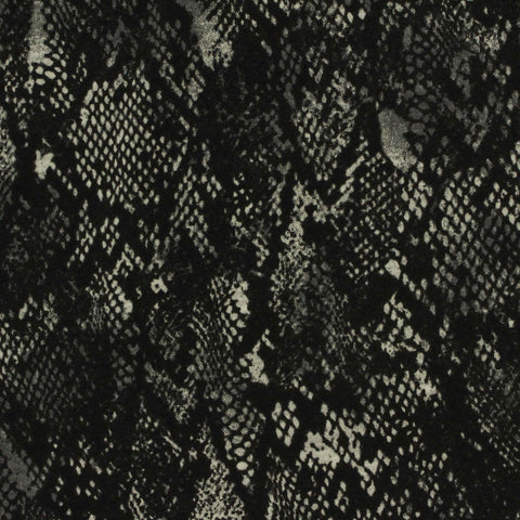 Black Snakeskin French Terry, Poly-Modal