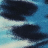 Dark Blue Abstract French Terry, Cotton