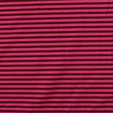 Striped Polyester Stretch Jersey Knit Fabric, 140 gsm, 157 cm — Pink