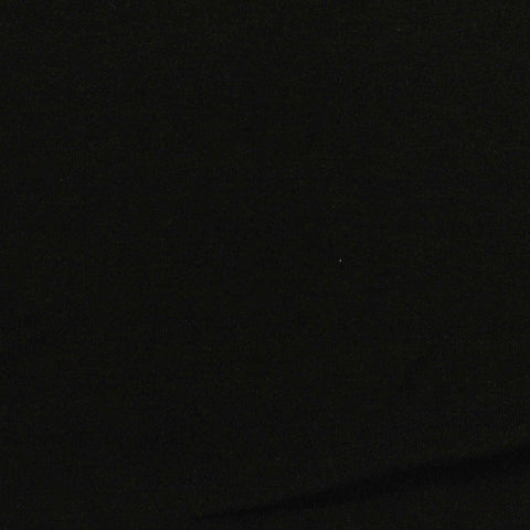 Brushed Polyester Modal Stretch French Terry Fabric, 245 gsm, 162 cm — Black