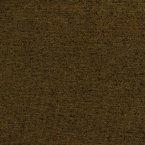 Olive Marl Jersey Knit, Poly-Cotton, 175 gsm