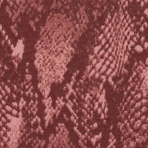 Maroon Snakeskin Knit, Poly-Modal