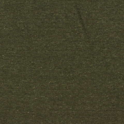 Dark Green Marl Interlock Knit, Cotton