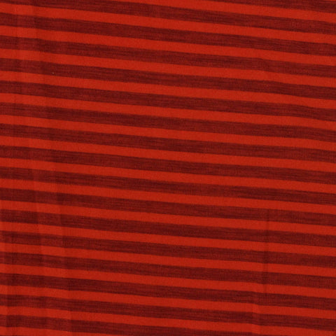 Red Horizontal-Stripe Jersey Knit, Polyester, 140 gsm