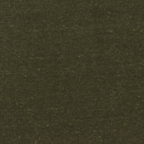 Olive Marl Interlock Knit, Cotton-Poly