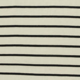 Black Horizontal-Stripe Jersey Knit, Cotton