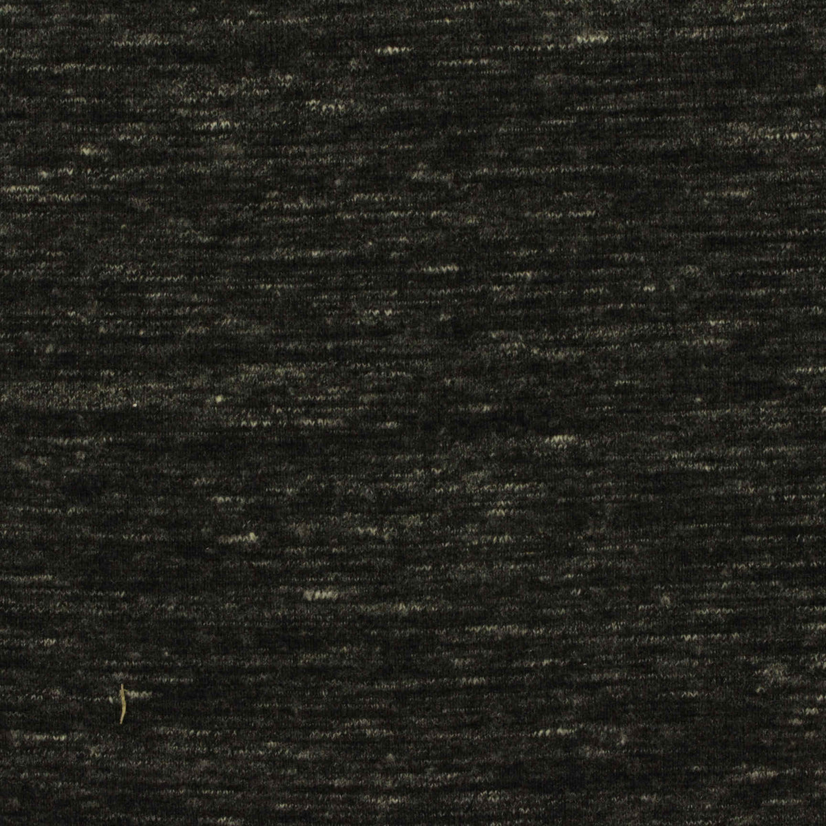 Dark Grey Heathered-Marl Rib Knit, Cotton-Poly, 240 gsm