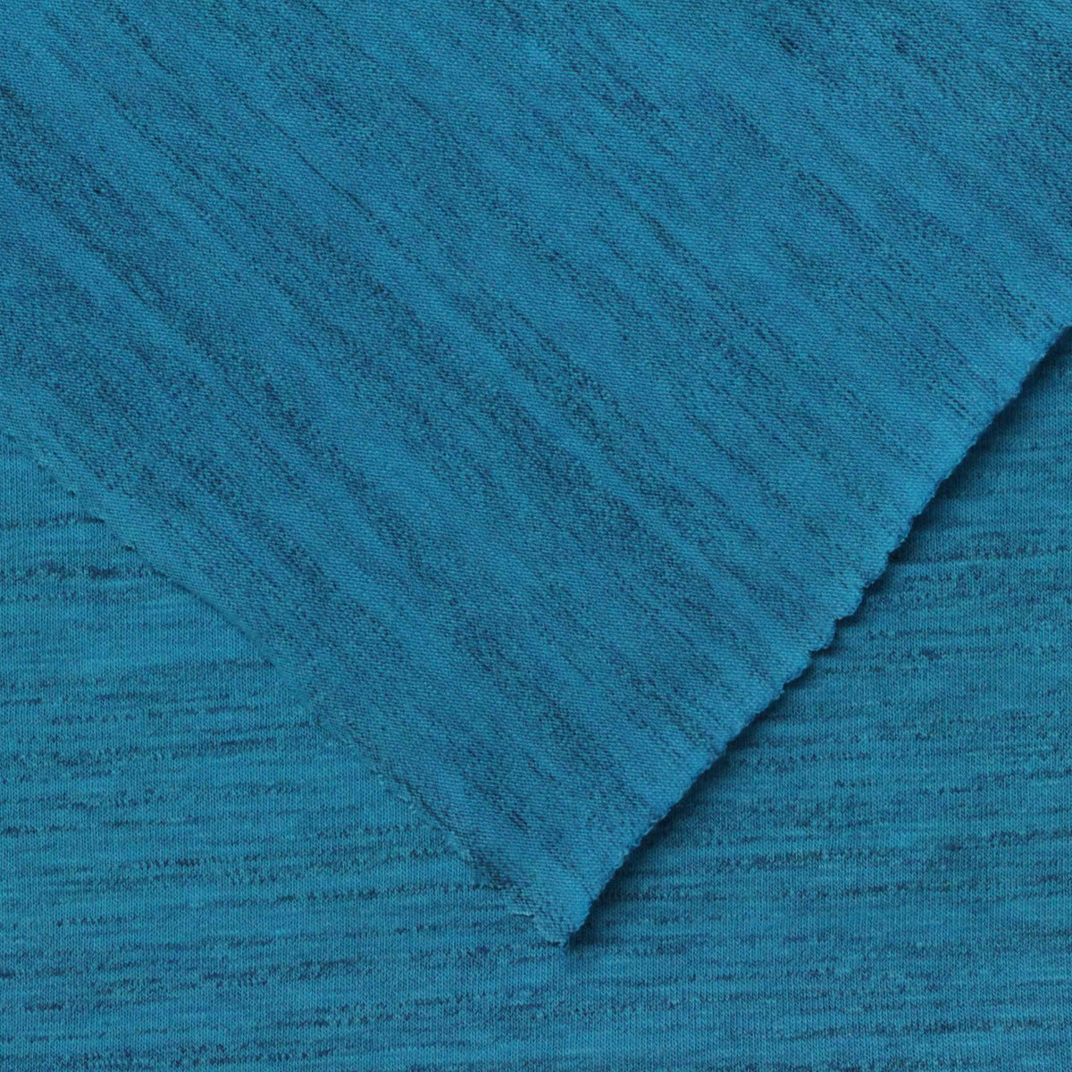 Teal Marl Knit, Cotton-Poly, 160 gsm, 172 cm