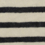 Black Horizontal-Stripe Chunky Knit, Cotton-Linen — texture