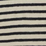 Black Horizontal-Stripe Chunky Knit, Cotton-Linen