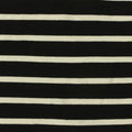 Black Horizontal-Stripe Jersey Knit, Viscose, 168 gsm