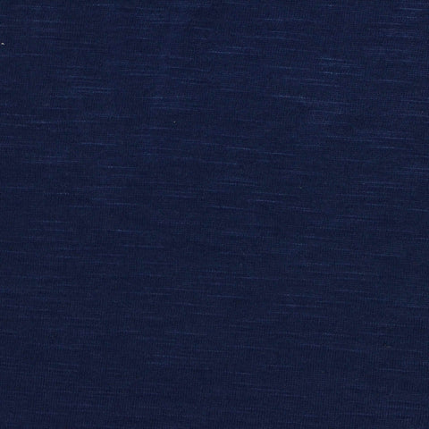Navy Marl Jersey Knit, Poly-Cotton, 179 gsm
