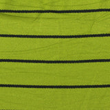 Black Horizontal-Stripe Linen-Look, Viscose