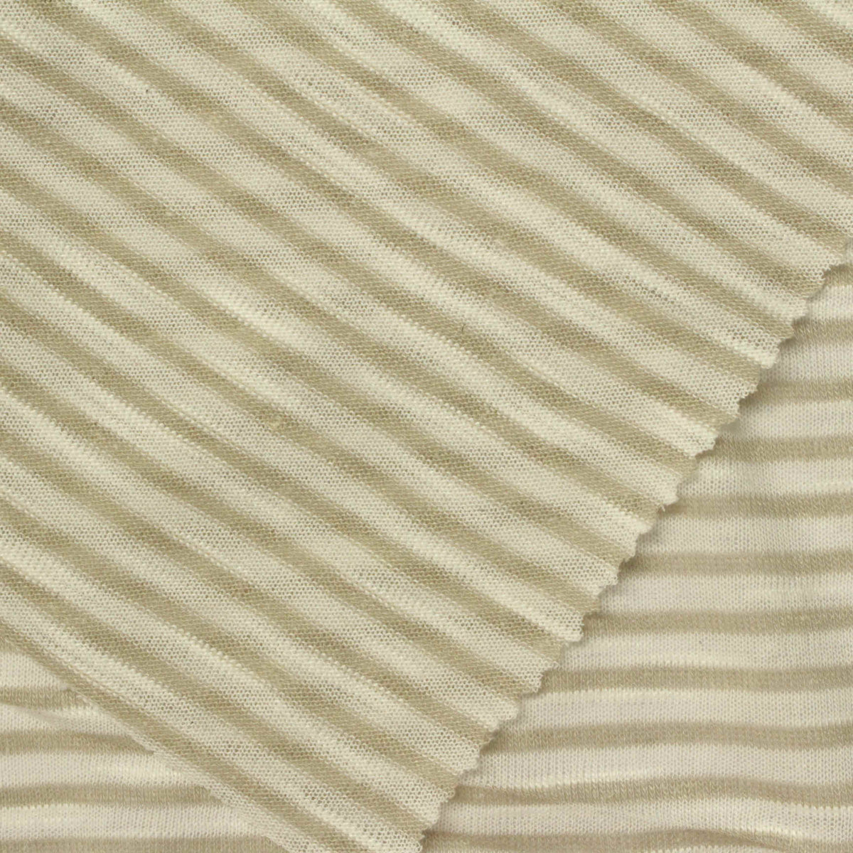 Yarn-Dyed Slub Polyester Jersey Knit Fabric, 140 gsm — Beige
