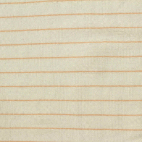 Peach Horizontal-Stripe Interlock Knit, Viscose-Nylon
