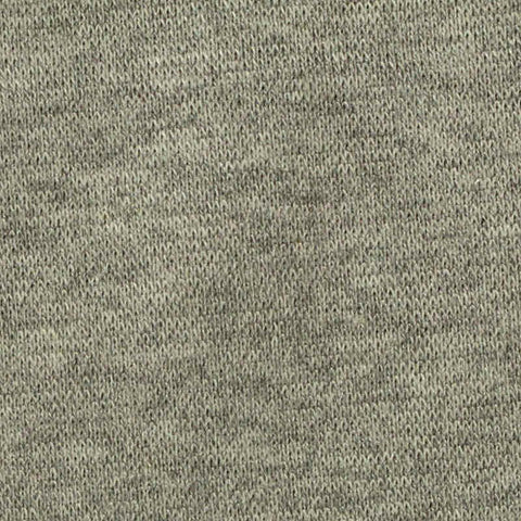 Heathered Grey Marl Rib Knit, Poly-Cotton, 275 gsm