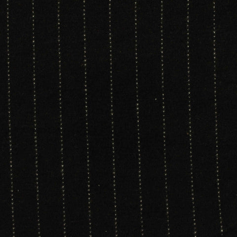 White Vertical-Pinstripe Ponte Knit, Poly-Viscose