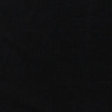 Polyester Viscose Rib Knit Fabric, 160 gsm — Black