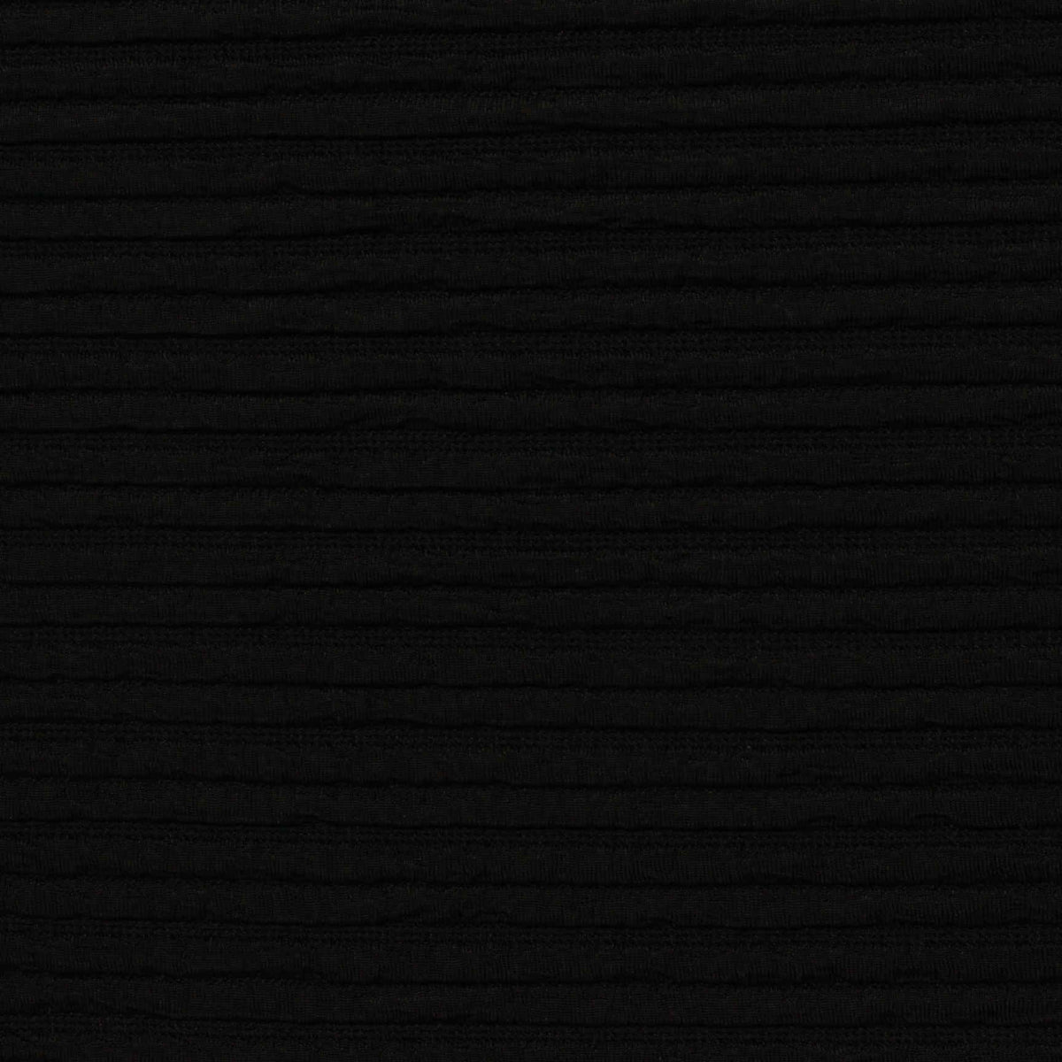 Jacquard Polyester Stretch Interlock Knit Fabric, 250 gsm — Black